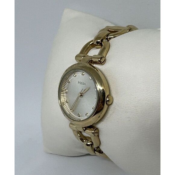 Fossil Olive ES3349 Women's Gold Stainless Steel Analog Dial Quartz Watch HME100 - Picture 3 of 11